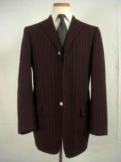 Vintage 40s 50s Stripe Prep Rockabilly Blazer Jacket 42  