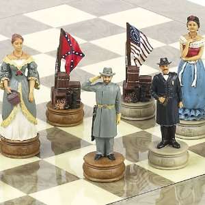 American Civil War Chessmen Extra Large Chessmen. King 4 5/8  Toys 