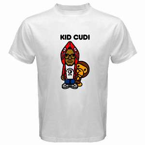 Kid Cudi Rap Baby Milo Hip Hop White T Shirt SIZE S 5XL  