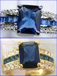 Genuine Blue Tourmaline Tanzanite Silver Ring Size6#,7#,8#,9#,10 