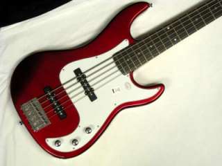   BC105 5 String bass guitar NEW Red with FREE Light Hard CASE  