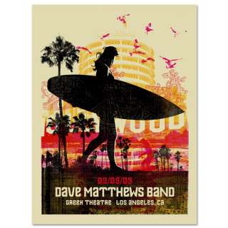 Dave Matthews Band Poster Greek Theater LA Matching Set #/500  