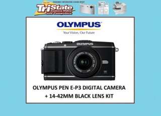 Olympus PEN E P3 BLACK Digital Camera Rangefinder BODY +14 42mm Lens 