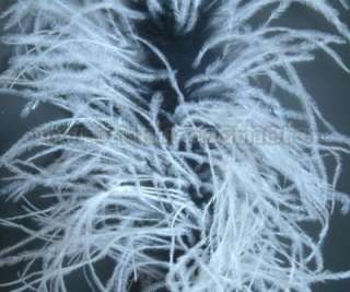 3plys 72 Black/White Mix Ostrich Feather Boa A+Quality  