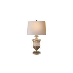 Chart House Chunky Classic Urn Form Table Lamp in Wood Gold Leaf with 