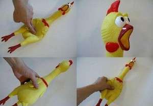 Rubber Shrilling Screaming Chicken Relax Gag Toy 13  
