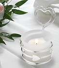 72 silver heart candle placecard holder wedding favors