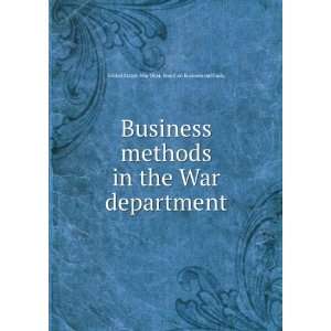 com Business methods in the War department. 1880 United States. War 