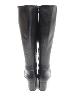 ROBERT CLERGERIE Black Leather Knee High Boots Sz 7.5  