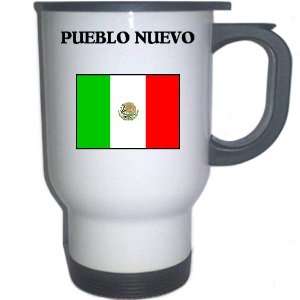  Mexico   PUEBLO NUEVO White Stainless Steel Mug 