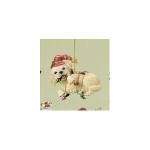  Roman   Dog in Christmas Outfit   Retreiver   3 Ornament 