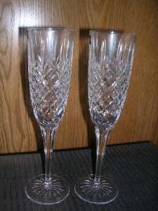 Stuart BUCKINGHAM Crystal Champagne Toasting Flutes/glasses w/box 