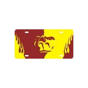  License Plate   FIRE UP PITT STATE GORILLA GARNET/YELLOW 