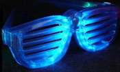 Flashing Rockstar Shutter Shade Light Up LED SunGlasses   Flashing Fun 
