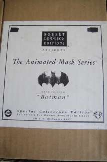 WARNER BROS★BATMAN Limited Edition MASK Pewter/Aluminum W/BOX★1997 