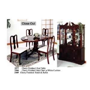  Cherry Finished Oval Table Furniture & Decor