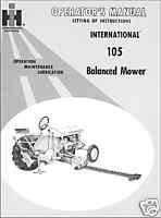 International Cub Manual 105 Balanced Mower Sickle Bar  