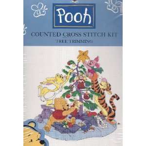  Disneys Pooh Tree Trimming Counted Cross Stitch Kit 