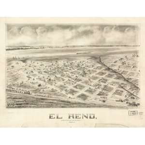  1891 El Reno Oklahoma, Birds Eye Map