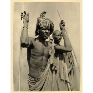  1930 Shilluk Man Costume Sudan Hugo Adolf Bernatzik 