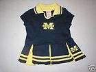 Michigan Wolverines Kids Cheerleader S/S Dress sz 3T