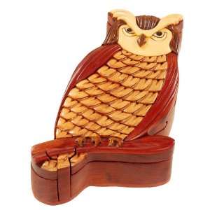  Owl Raptor Bird Wildlife Animal Decor Hand Crafted Wood 