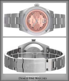 Rolex Oyster Perpetual Pink Arabic Midsize Watch 177200  