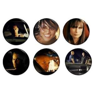  Set of 6 THE FAST AND THE FURIOUS 1.25 Magnets 