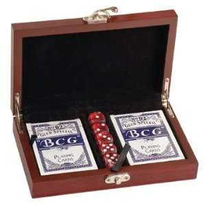  Rosewood Playing Card and Dice Gift Set