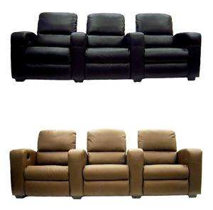   OR DARK BROWN CINEMA CONNOISSEUR HOME THEATER RECLINER SEATING CHAIR