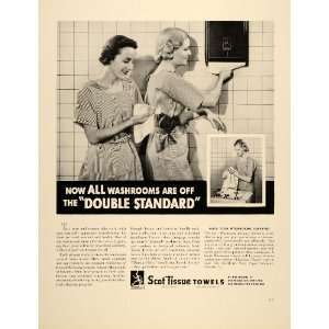  1939 Ad Scot Tissue Paper Towel Women Bathroom Sanitary 