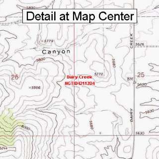 USGS Topographic Quadrangle Map   Dairy Creek, Idaho (Folded 