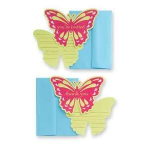  butterfly invitations & thank you notes (set of 8) Health 