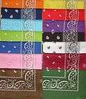 Wholesale Lot of 14 Paisley Colored Bandanas Du Rags