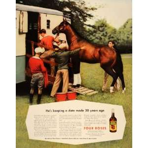   Whiskey Kentucky Derby Racehorse   Original Print Ad