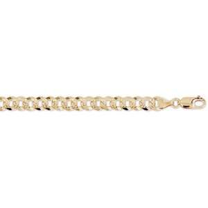  7.5mm Yellow Pave Curb (Cuban) Chain Jewelry