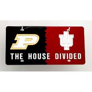   Boilermakers/ Indiana Hoosiers House Divided License Plate Automotive