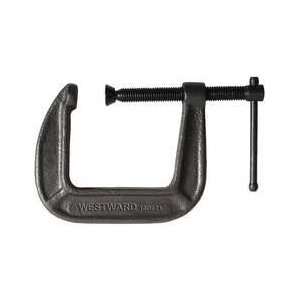 Westward 10D524 C Clamp, 4 In, 2 3/4 In Deep, Black  