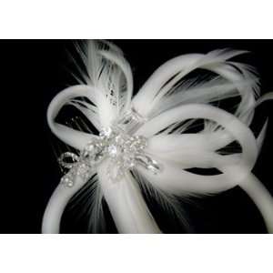  Feather and Rhinestone Hair Piece 2327 Beauty