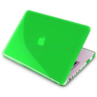   Green Rubberiezed Hard Case Cover Shield For Macbook Pro 13  