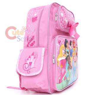 Disney Princess w Tiana School Backpack Pink Bow Bag 3