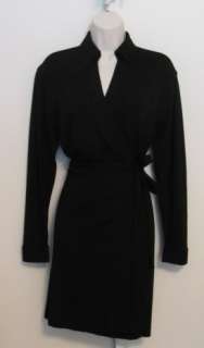 Diane von Furstenberg Helena black jersey dress wrap 2 DVF New NWT 