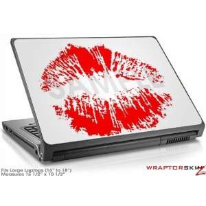  Large Laptop Skin Big Kiss Lips Red on White Electronics