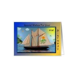  Birthday   41st / Sail Boat Card Toys & Games