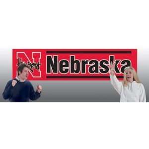  BNEB Nebraska Giant 8 Foot X 2 Foot Nylon Banner Sports 