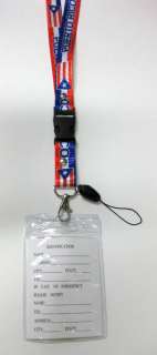 PUERTO RICO FLAG LANYARD, ID AND CELL HOLDER  