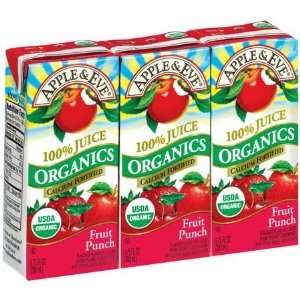   Eve 100% Juice Organics Fruit Punch Calcium Fortified 6.75 Oz   9 Pack