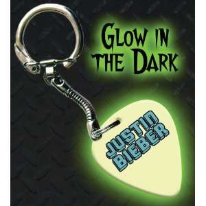  Justin Bieber Glow In The Dark Premium Guitar Pick Keyring 