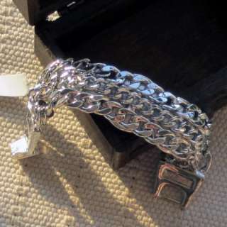   Gorgeous Fashion Polish Silver Tone Crystal Chain Bracelet Xmas Gift