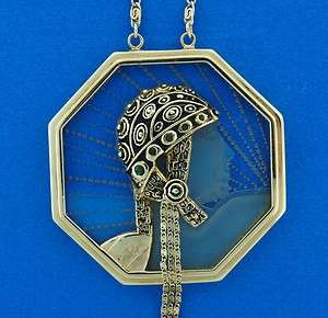   WARRIOR PENDANT by ERTE   CARVED ROCK CRYSTAL & GOLD   Collectable